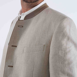 Edward - Classic Austrian Jacket in Beige Linen