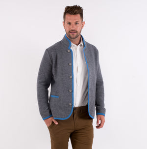 Clemens - Men's Austrian Boiled Wool Trachten Jacket in Gray