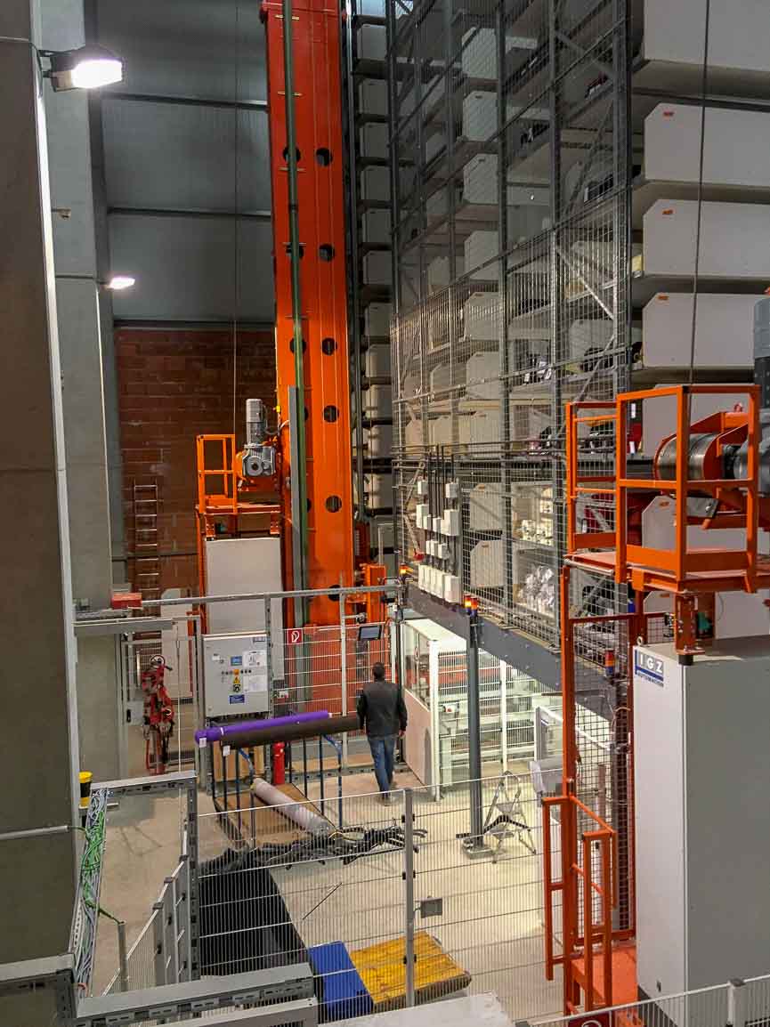 oxygen depleted warehouse with no UV light for storage of fine wool fabrics at Germany's Mehler Mill