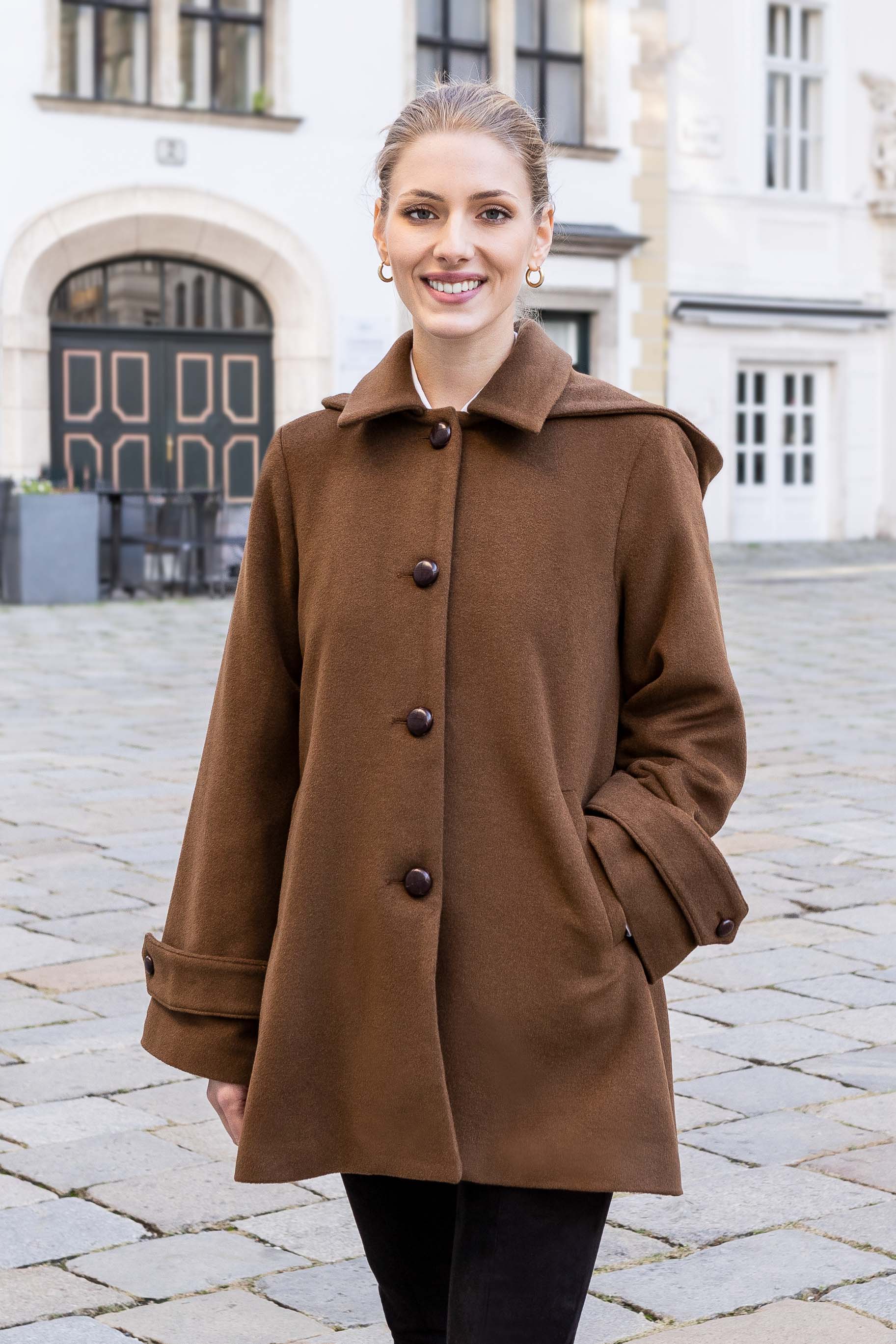 Nadya Loden Coat in Brown 8P Nadya Loden Coat in Brown 8P