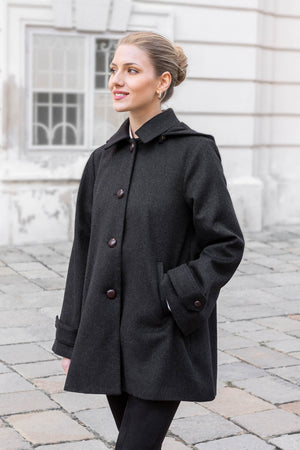 Nadya Loden Coat in Charcoal