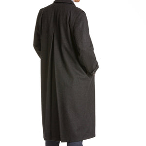 Richard - 100% Cashmere Men's Full Length Charcoal Loden Overcoat