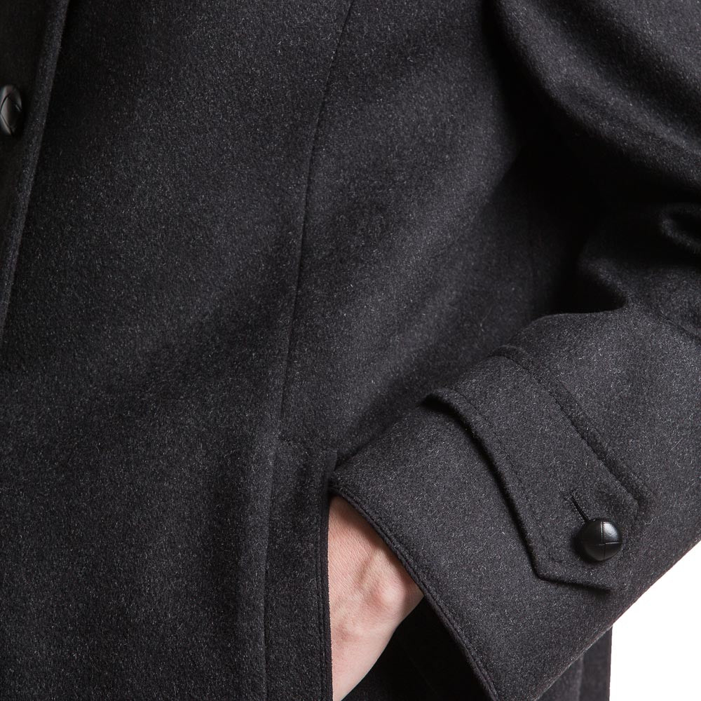 Silvia - Women&#39;s Traditional Loden Wool Coat in Charcoal