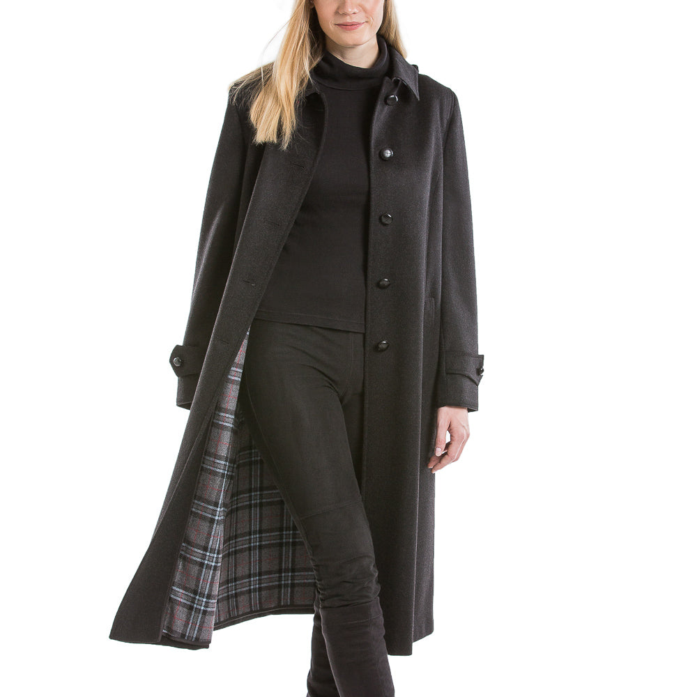 Charcoal wool coat clearance womens