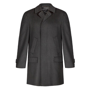 Joseph - Men's Black Himalaya Loden Wool Car Coat