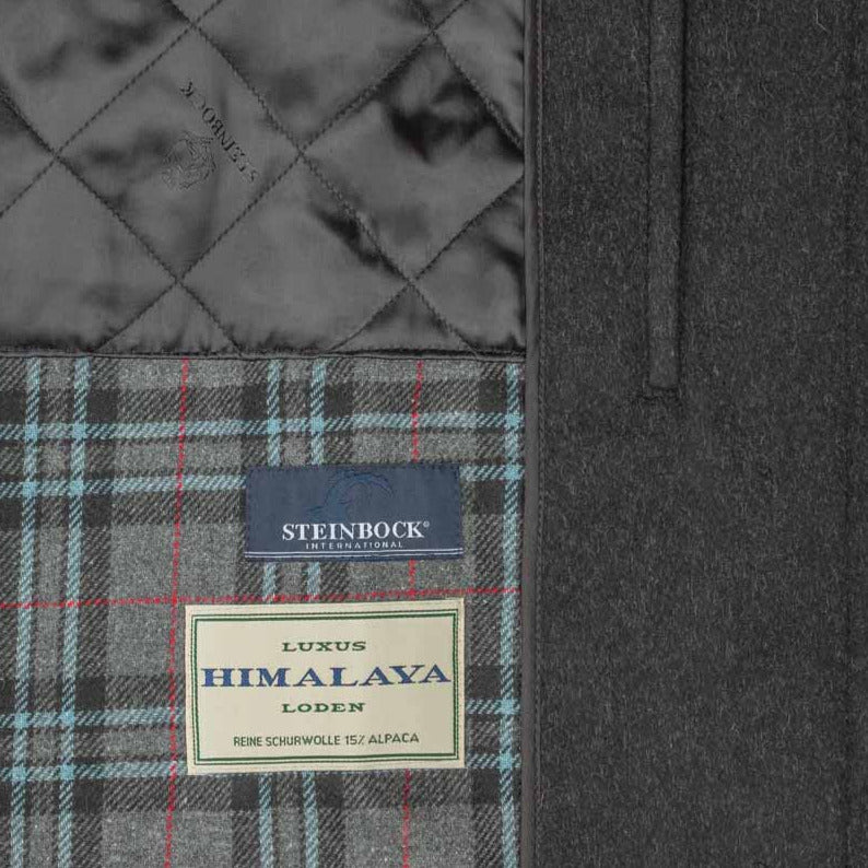 Silvia - Women&#39;s Traditional Loden Wool Coat in Charcoal