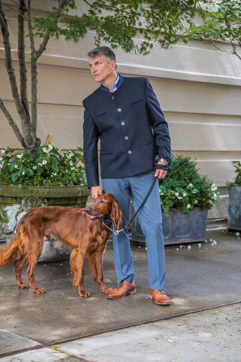 Edelmann - Men&#39;s Austrian Trachten Jacket - 100% Merino Loden Wool