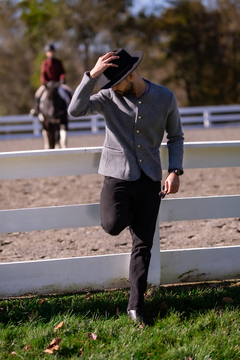 Angelo Bavarian Collarless Wool Jacket