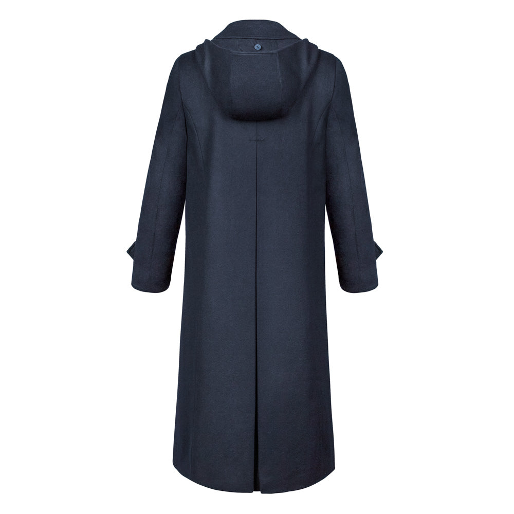 Long navy wool coat 2025