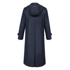 Silvia - Women's Traditional Loden Wool Coat in Navy Blue