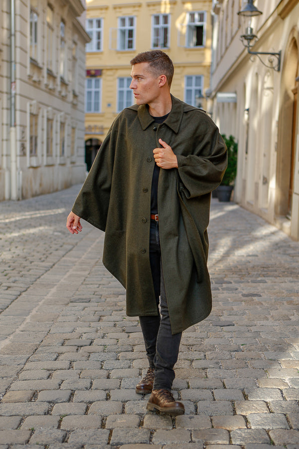 MILITARY PIGMENT CAPE COAT - モッズコート