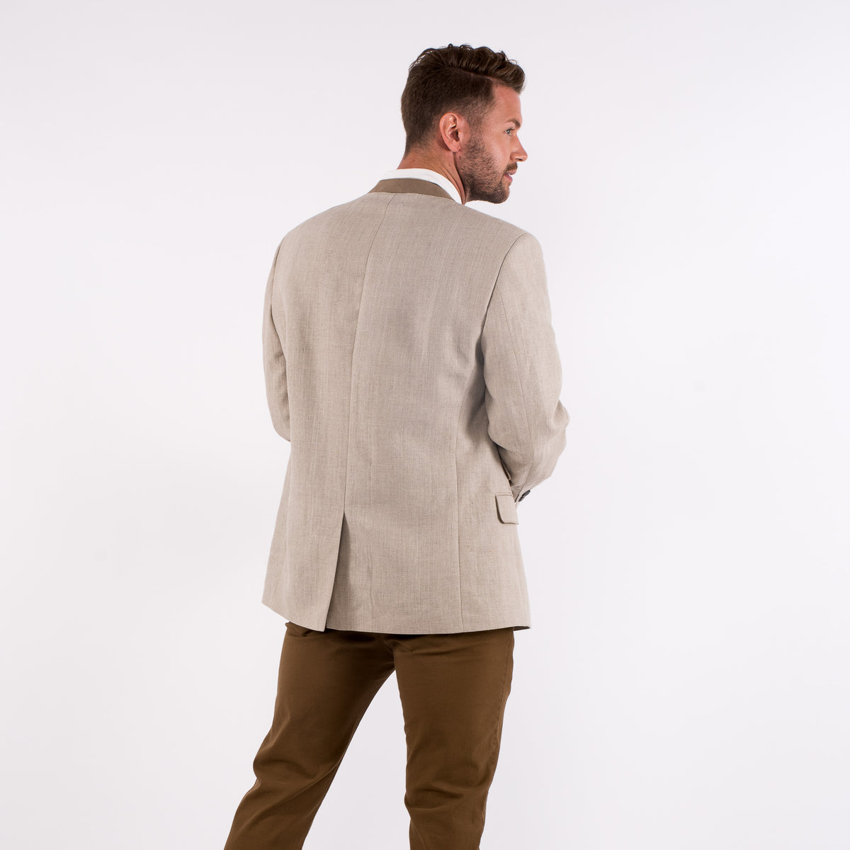 Edward - Classic Austrian Jacket in Beige Linen