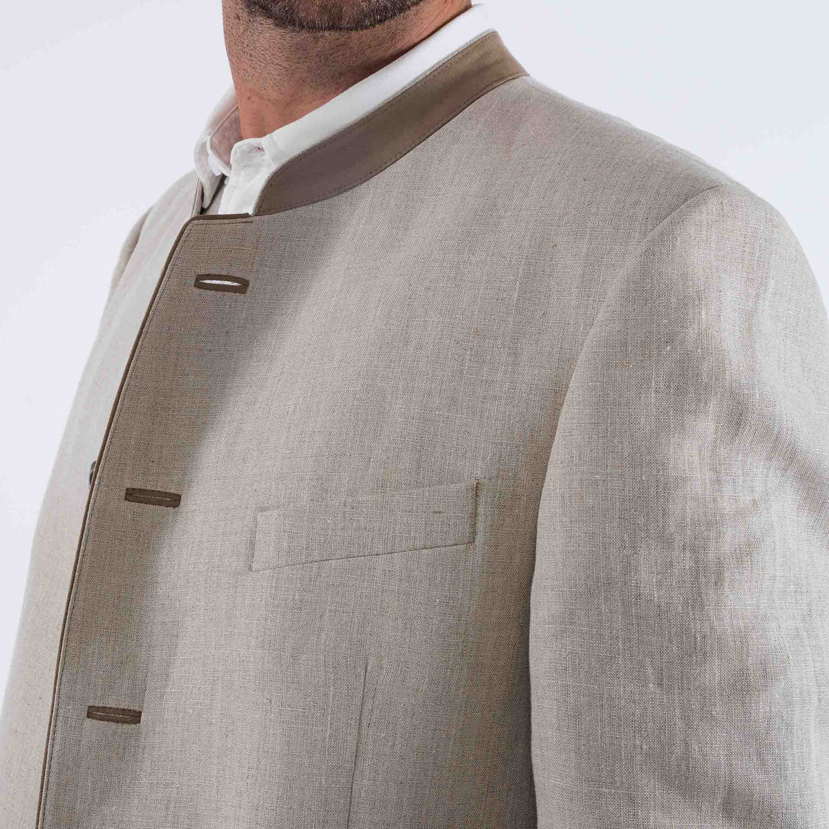 Edward - Classic Austrian Jacket in Beige Linen