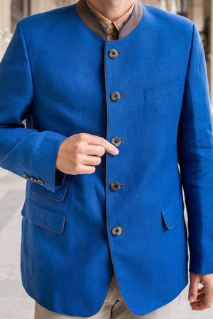 Edward - Blue Linen Jacket