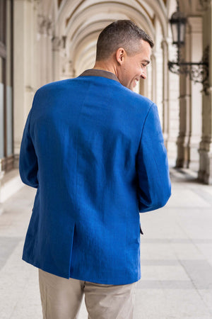 Edward - Blue Linen Jacket