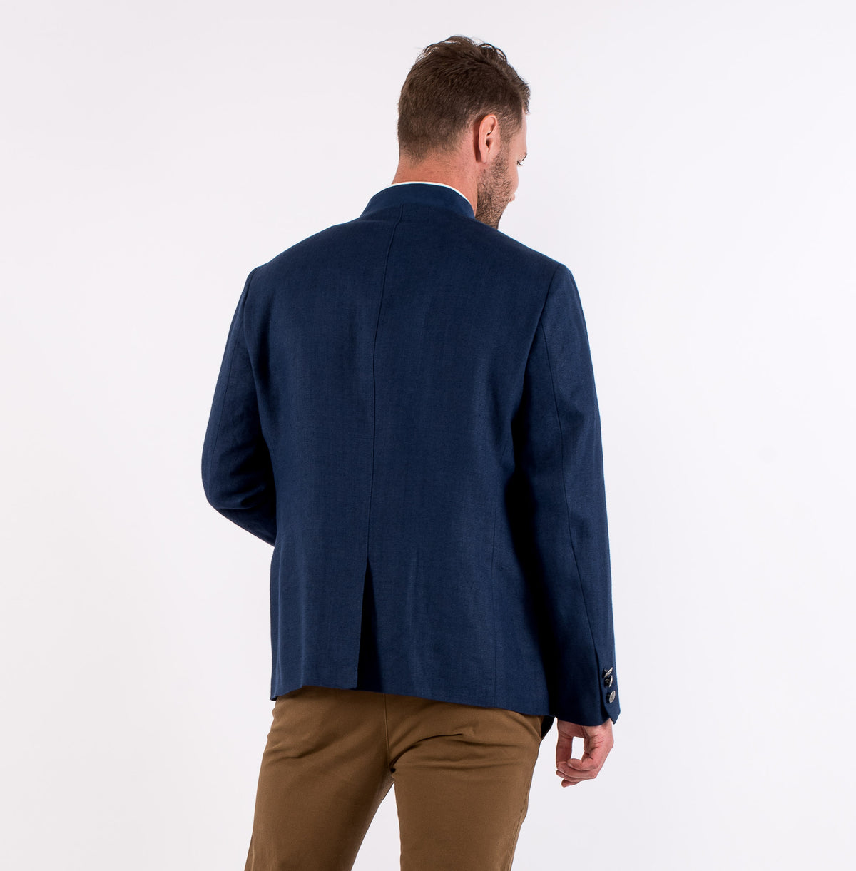 Gamlitz Men&#39;s Linen Dark Blue Blazer
