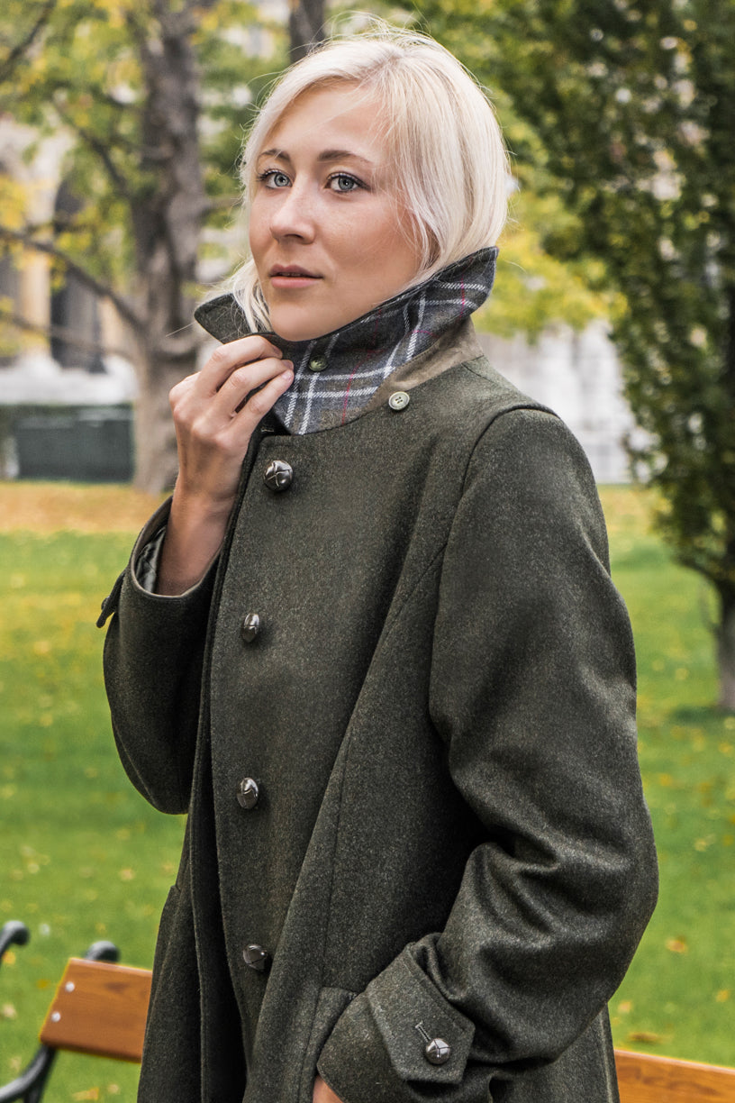 Silvia - Women's Traditional Loden Wool Coat in Green 10 Silvia - Women's Traditional Loden Wool Coat in Green 10