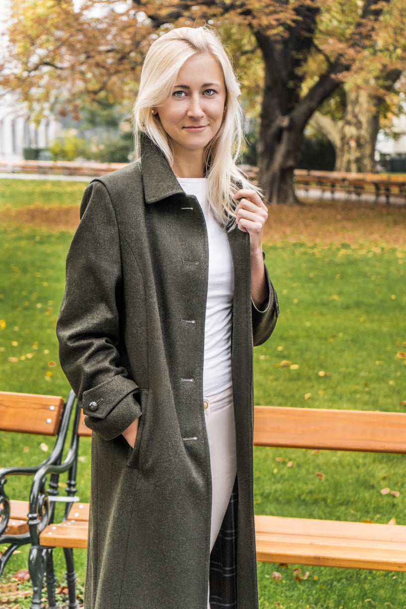 Silvia - Women's Traditional Loden Wool Coat in Green 10 Silvia - Women's Traditional Loden Wool Coat in Green 10
