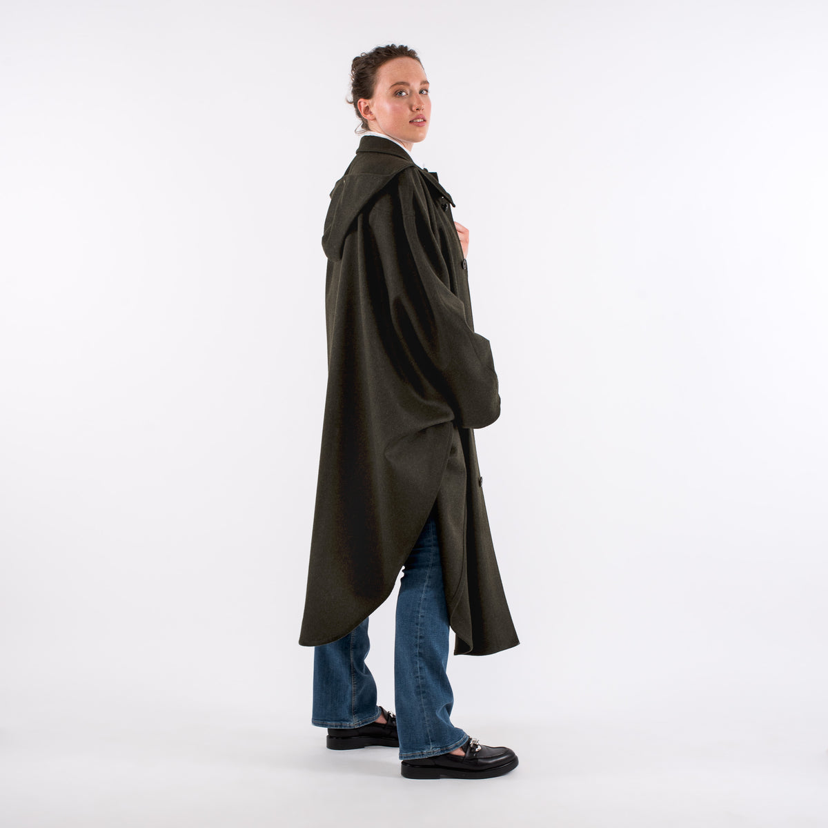 Unisex / Green Loden Cape