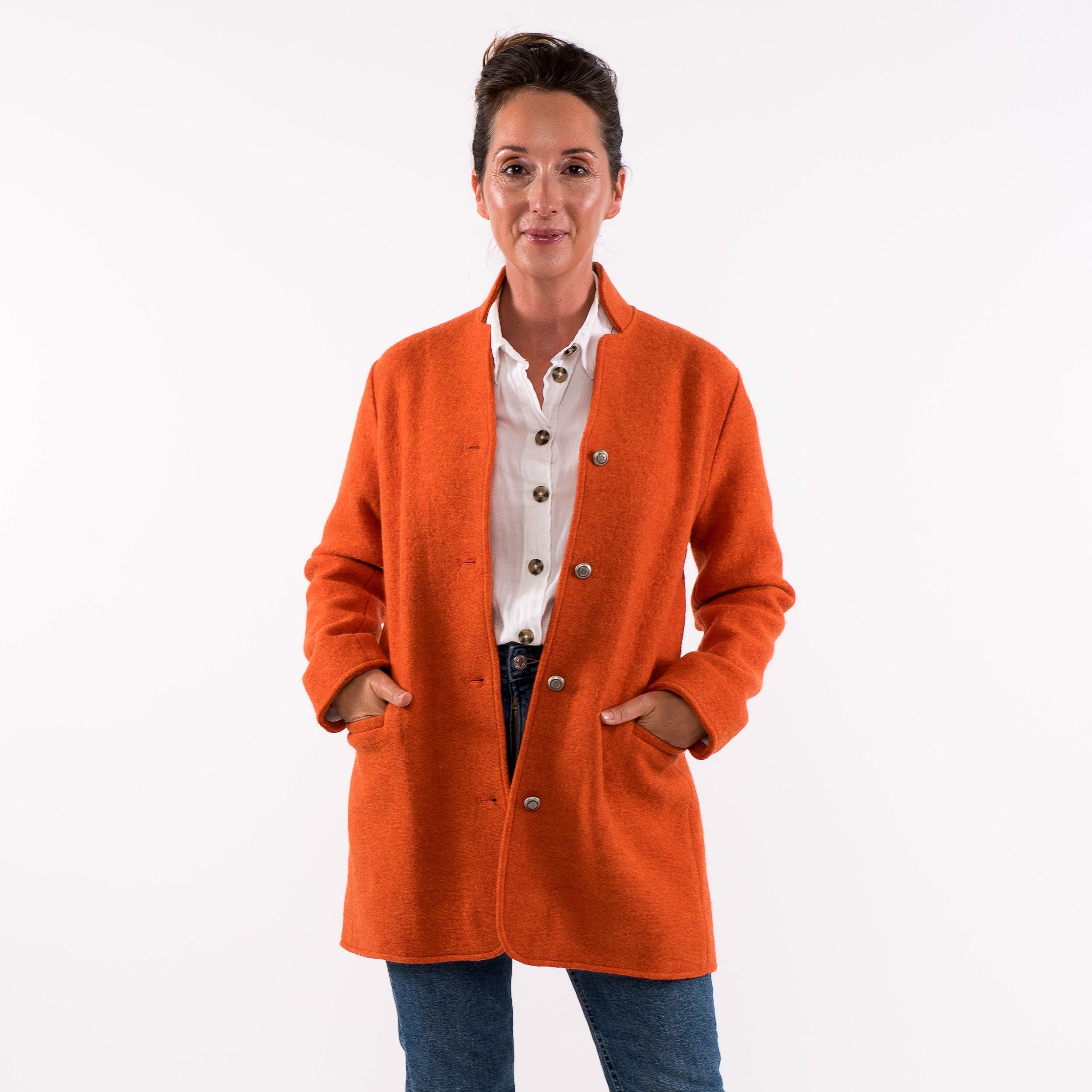 Orange wool jacket discount