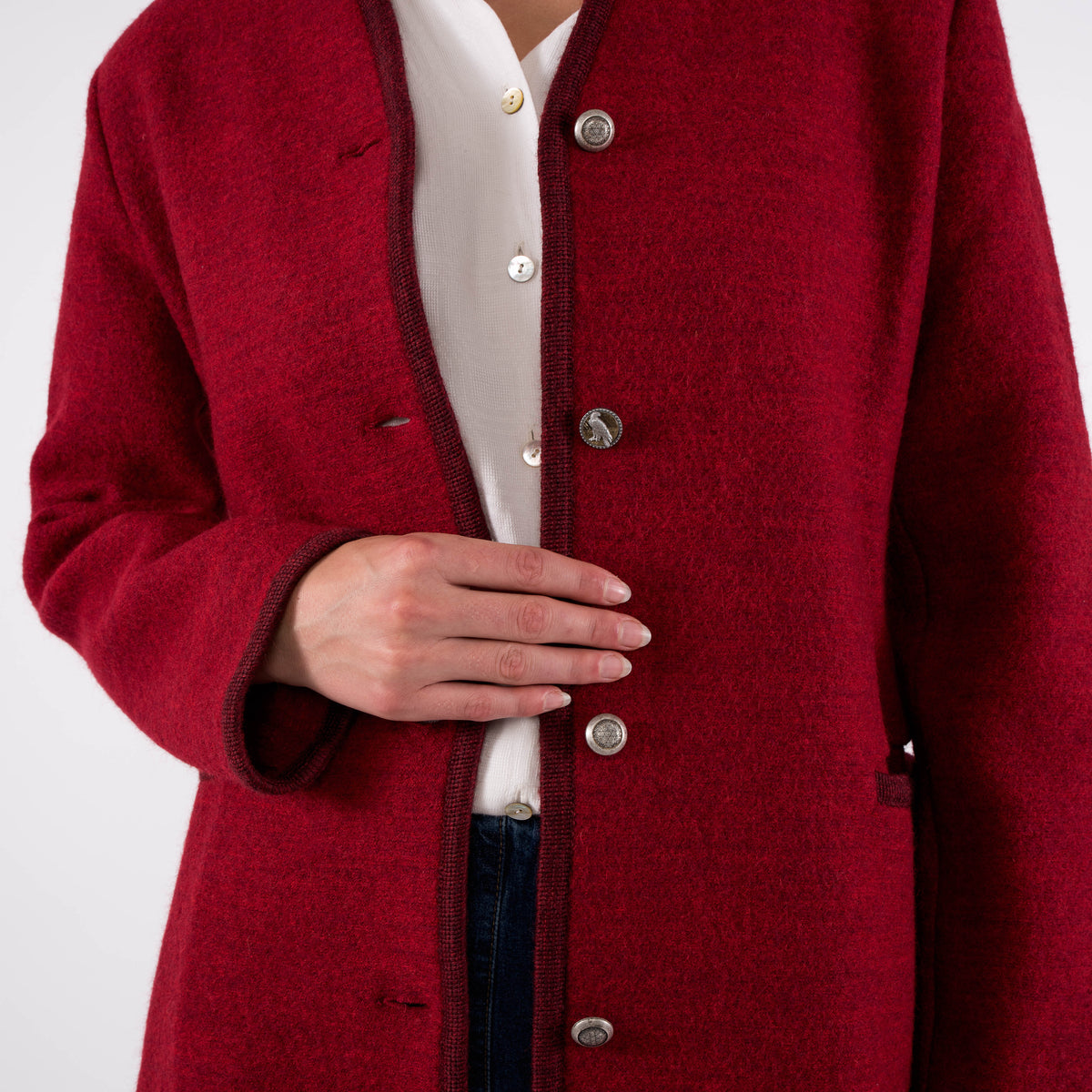 Boiled wool sweater coat online