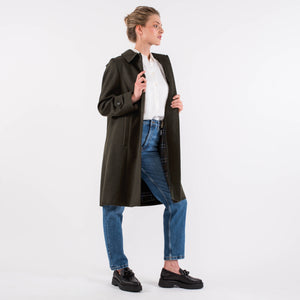 Silvia - Women's Petite Loden Coat in Green